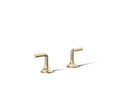 KOHLER K-27018-4-AF Occasion Deck-Mount Bath Faucet Handles With Lever Design - Vibrant French Gold