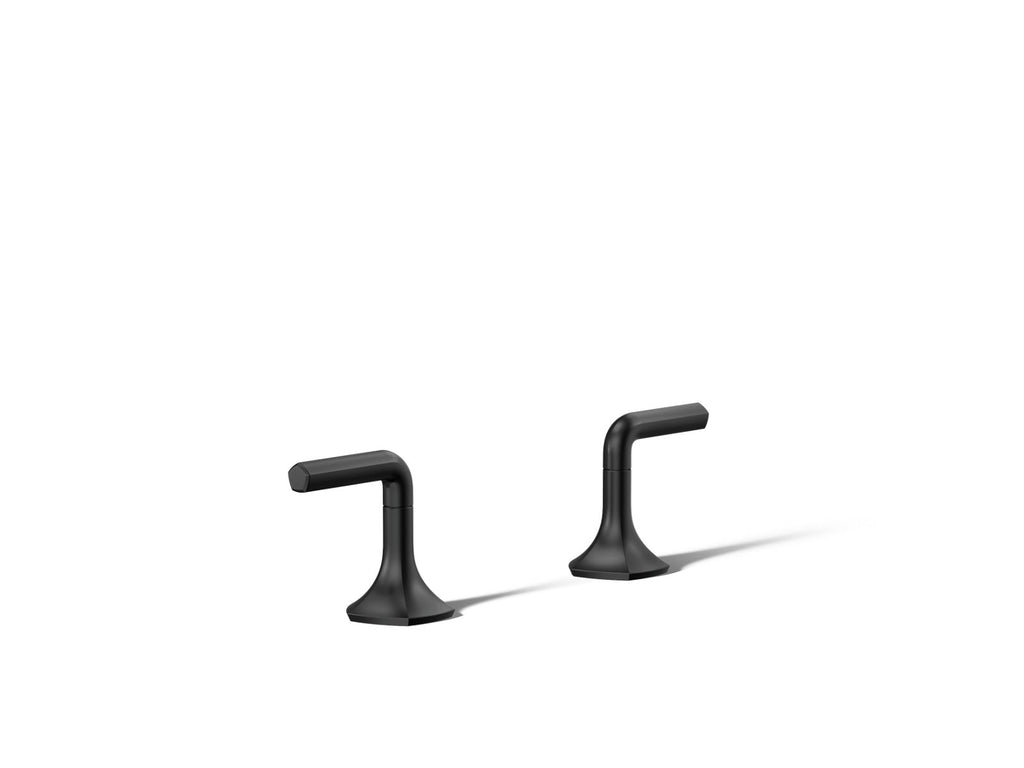 KOHLER K-27018-4-BL Occasion Deck-Mount Bath Faucet Handles With Lever Design - Matte Black