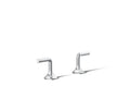 KOHLER K-27018-4-CP Occasion Deck-Mount Bath Faucet Handles With Lever Design - Polished Chrome