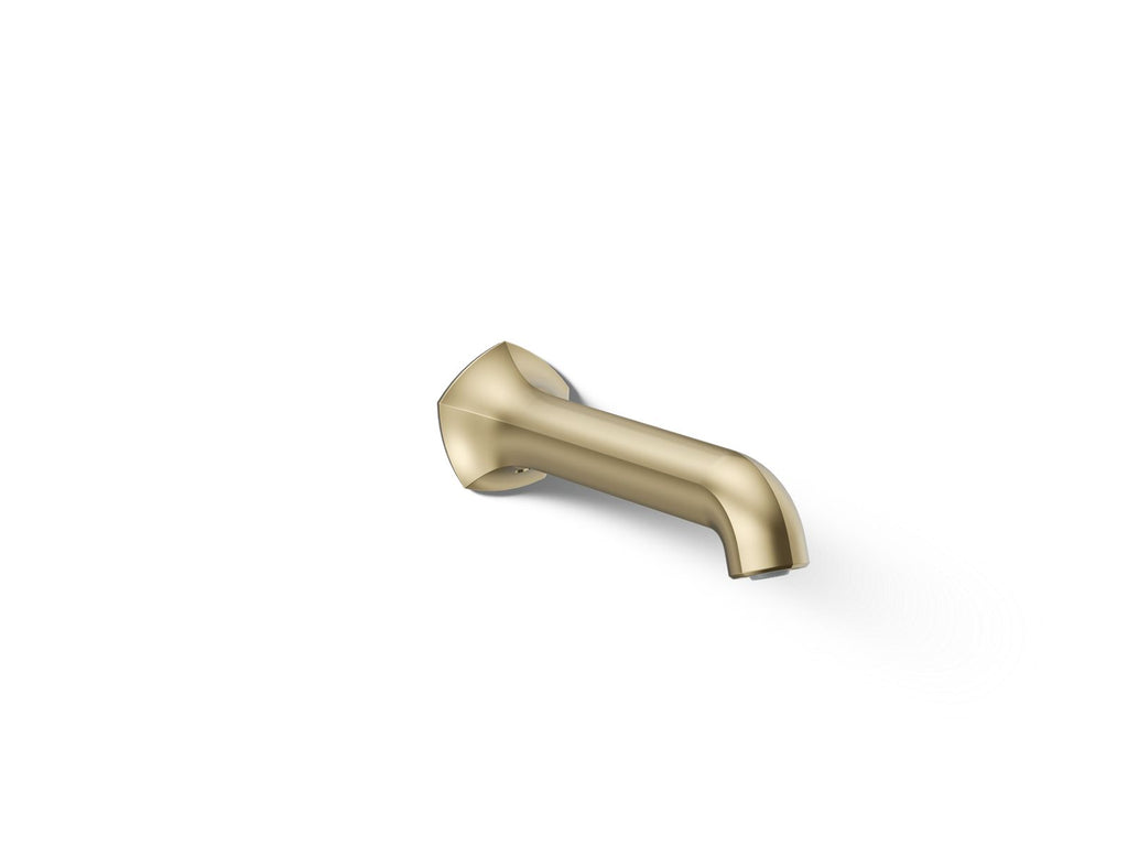 KOHLER K-27024-AF Occasion Wall-Mount Bath Spout With Straight Design, 8" - Vibrant French Gold