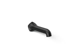 KOHLER K-27024-BL Occasion Wall-Mount Bath Spout With Straight Design, 8" - Matte Black