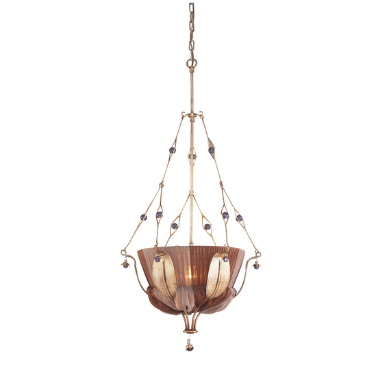 ELK SHOWROOM 2703/1 OLIVISSA COLLECTION 1-LIGHT PENDANT in A BRONZED SILVER FINISH ---