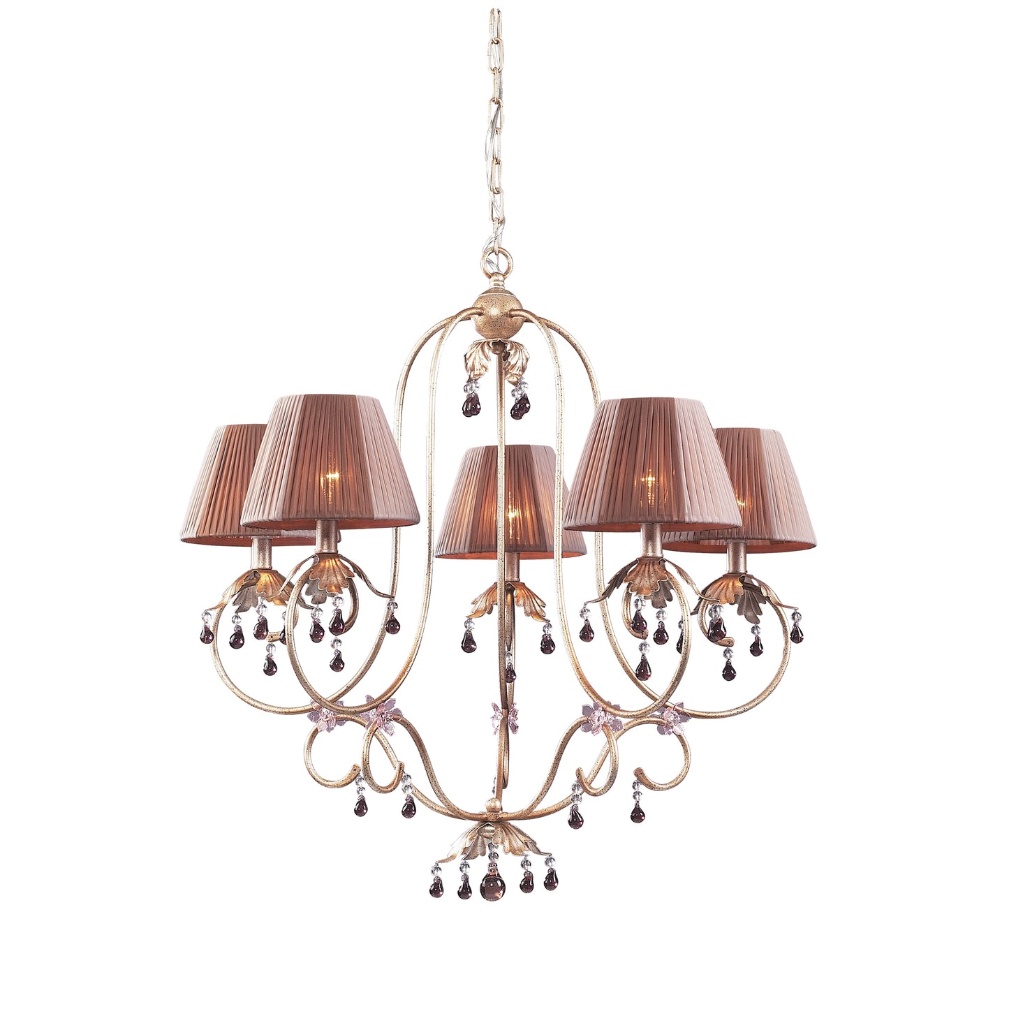 ELK SHOWROOM 2705/5 Olivissa 5-Light Chandelier in Bronzed Silver