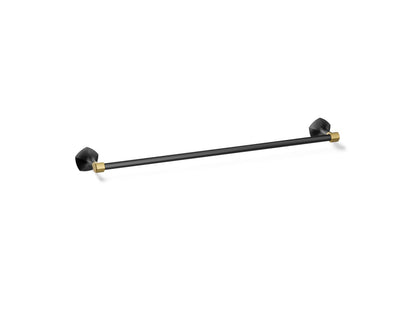 KOHLER K-27061-BMB Occasion 24" towel bar - Matte Black with Brushed Moderne Brass