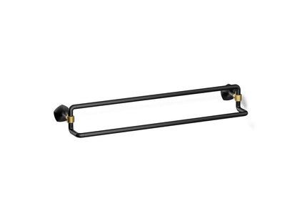 KOHLER K-27062-BMB Occasion 24" double towel bar - Matte Black with Brushed Moderne Brass