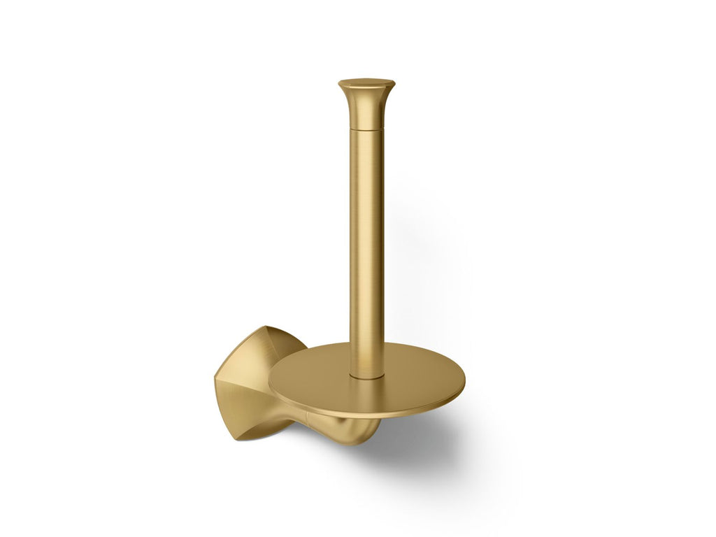 KOHLER K-27064-2MB Occasion Vertical Toilet Paper Holder - Vibrant Brushed Moderne Brass