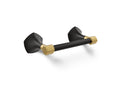 KOHLER K-27065-BMB Occasion Pivoting Toilet Paper Holder - Matte Black With Brushed Moderne Brass