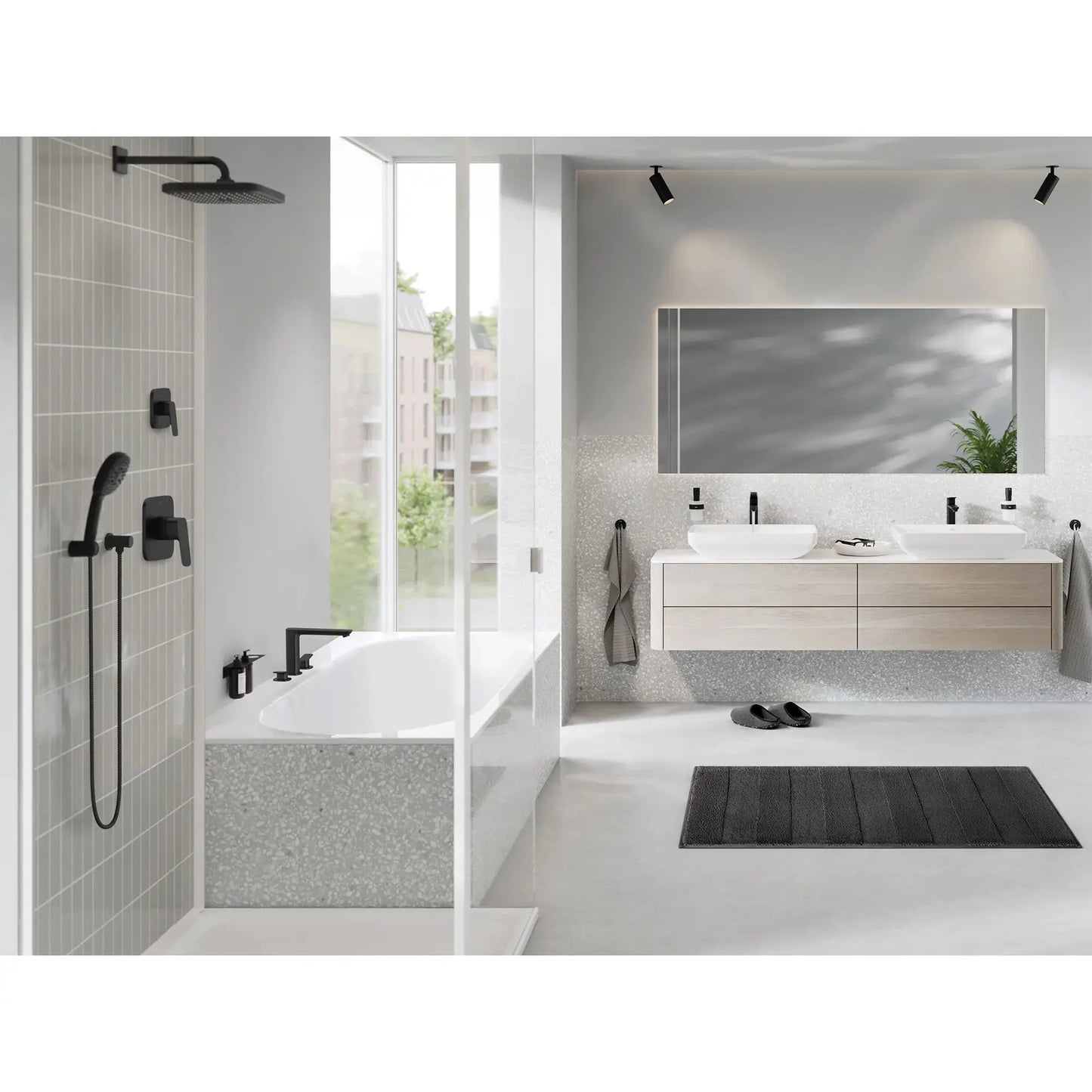 GROHE 1019202430 Cubeo Single Hole Single Handle M-Size Bathroom Faucet, 1.2 gpm - Matte Black