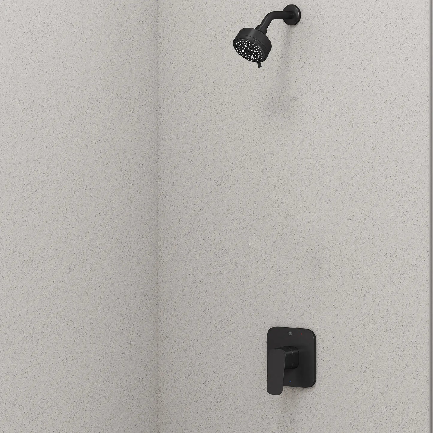 GROHE 1053772430 Cubeo Pressure Balance Valve Shower Trim Kit - Matte Black