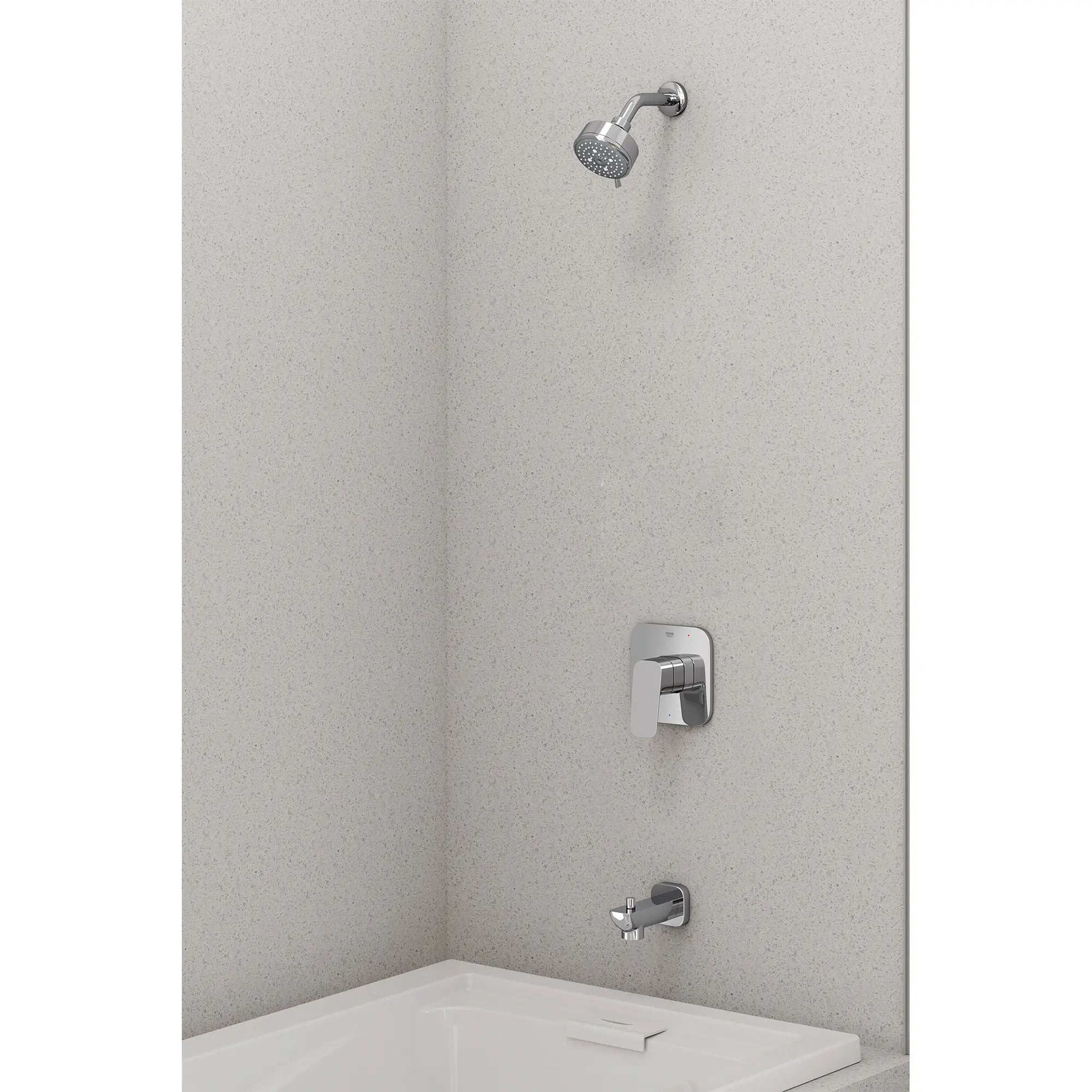GROHE 1053800000 Cubeo Pressure Balance Valve Tub/Shower Trim Kit - Chrome