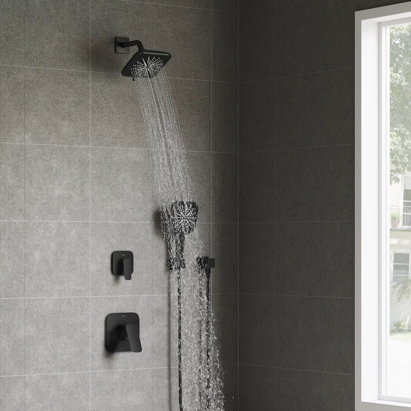 GROHE 1019292430 Cubeo 2-Way Diverter Trim - Matte Black