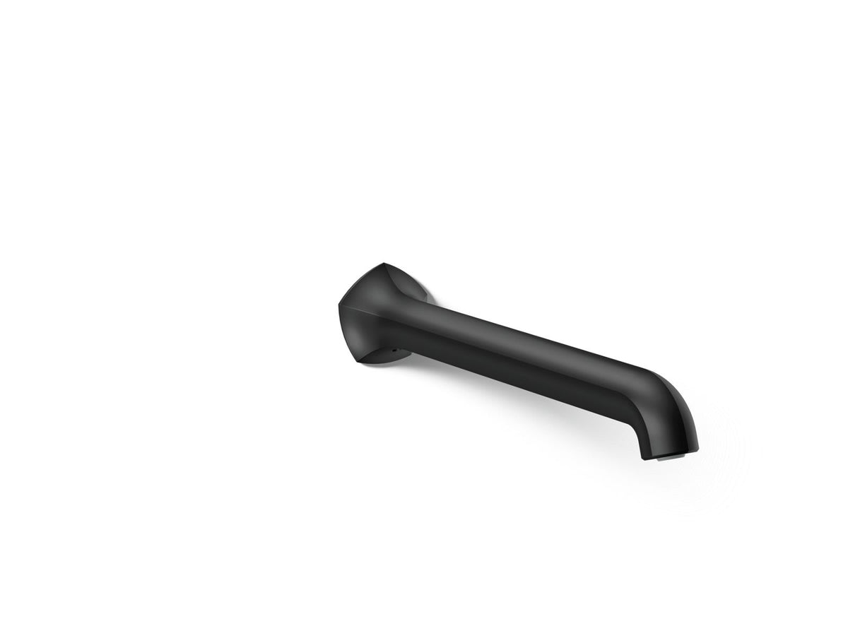KOHLER K-27115-BL Occasion Wall-Mount Bath Spout With Straight Design, 12" - Matte Black