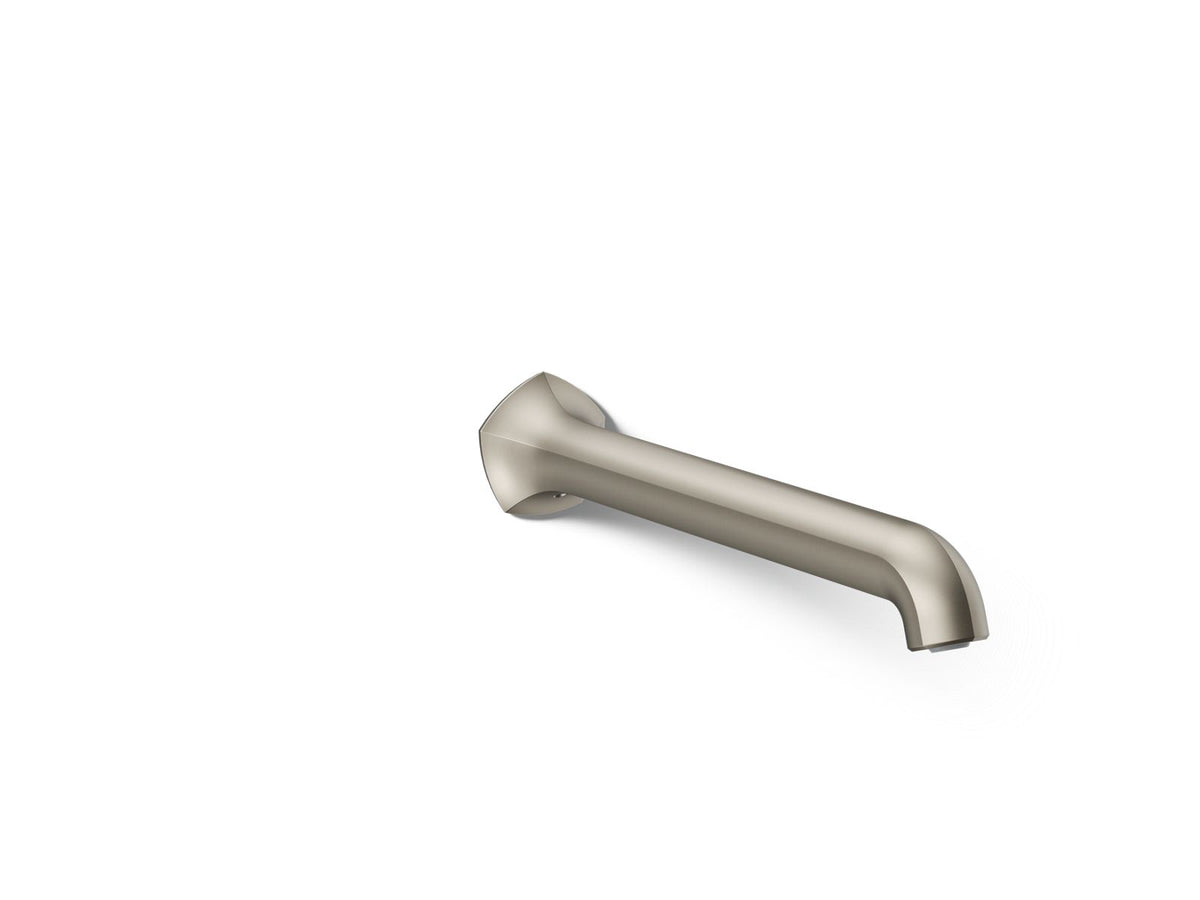 KOHLER K-27115-BN Occasion Wall-Mount Bath Spout With Straight Design, 12" - Vibrant Brushed Nickel