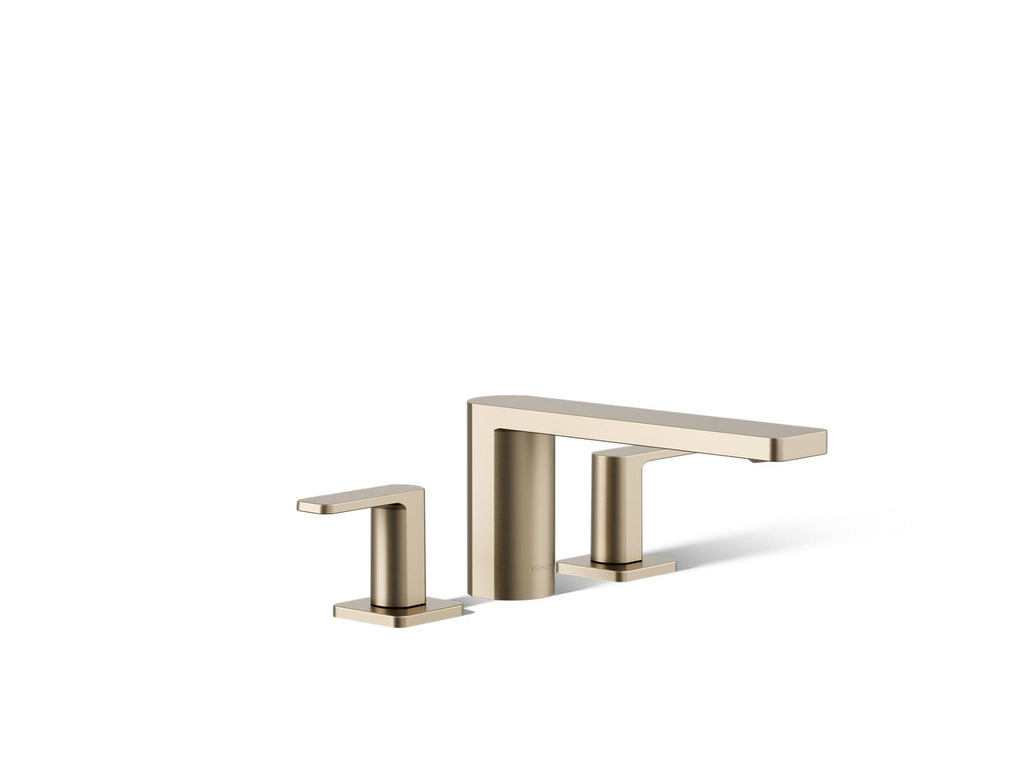 KOHLER K-27121-4-BV Parallel Deck-Mount Bath Faucet - Vibrant Brushed Bronze