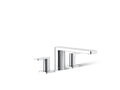 KOHLER K-27121-4-CP Parallel Deck-Mount Bath Faucet - Polished Chrome