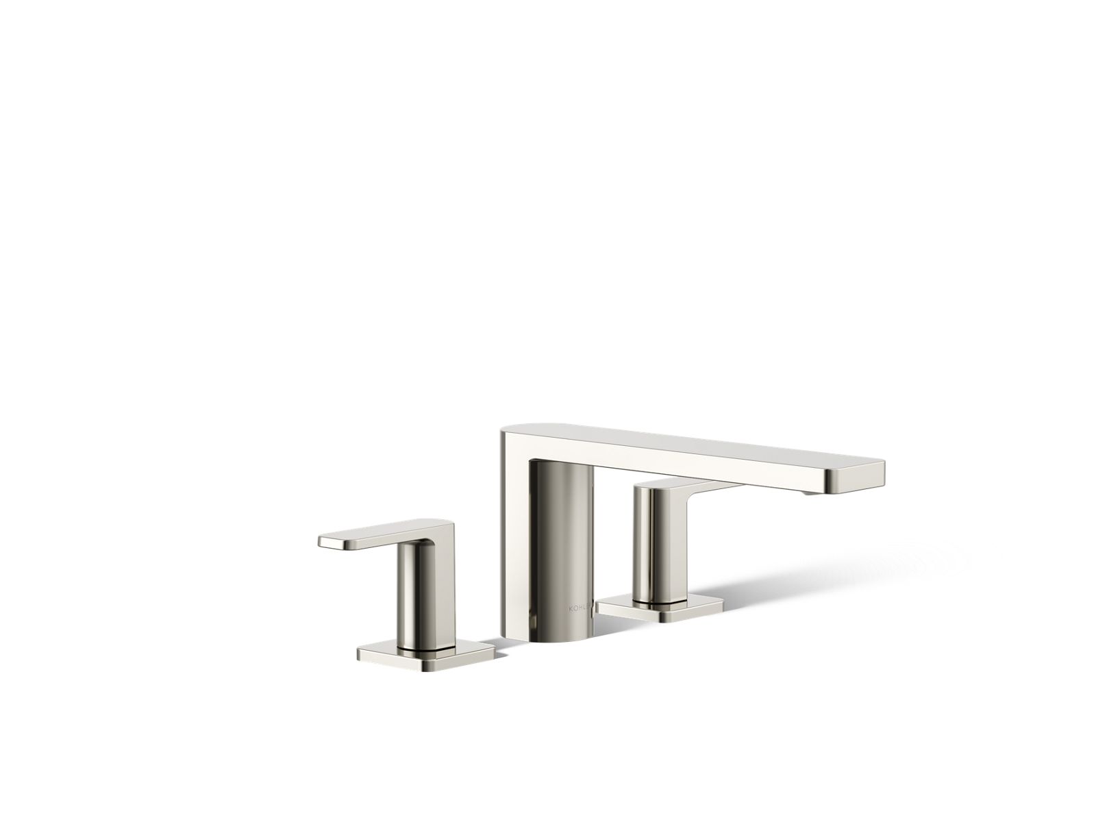 KOHLER K-27121-4-SN Parallel Deck-Mount Bath Faucet - Vibrant Polished Nickel
