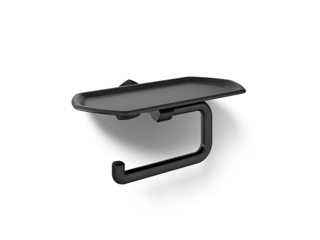 KOHLER K-27128-BL Occasion Toilet Paper Holder With Tray - Matte Black