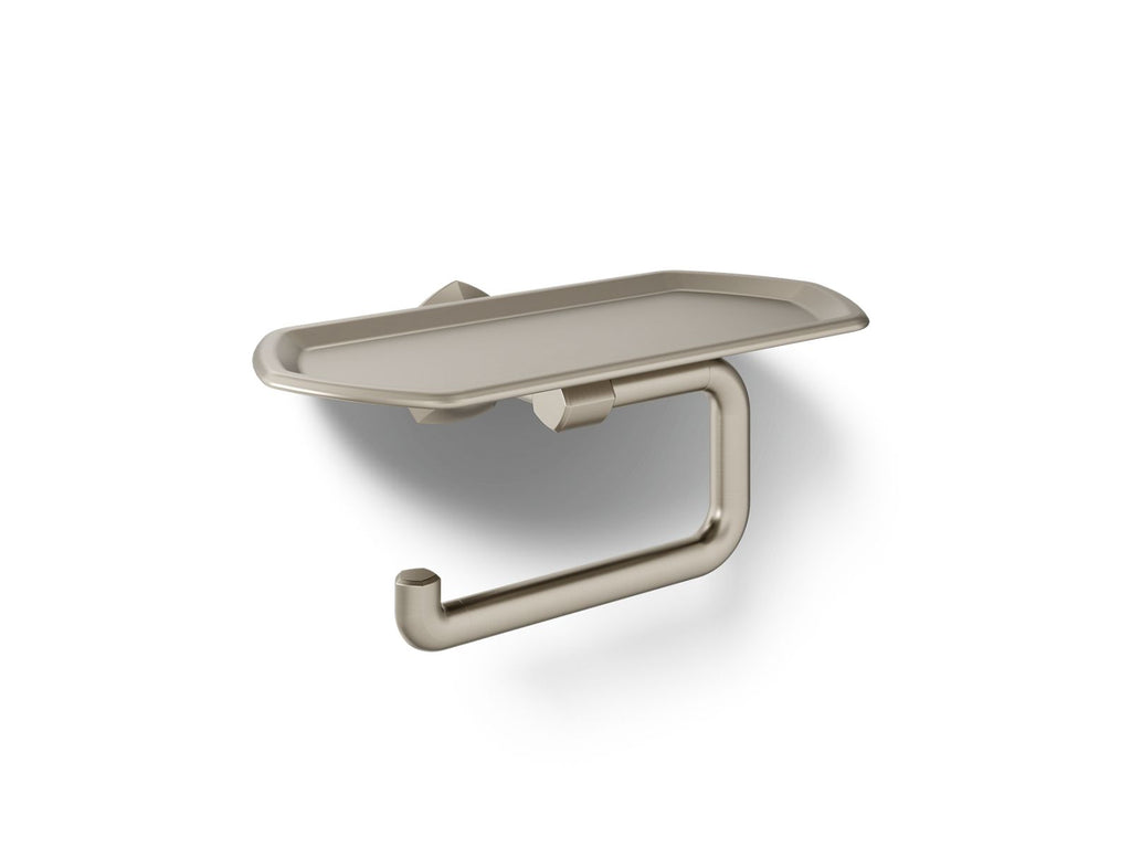 KOHLER K-27128-BN Occasion Toilet Paper Holder With Tray - Vibrant Brushed Nickel