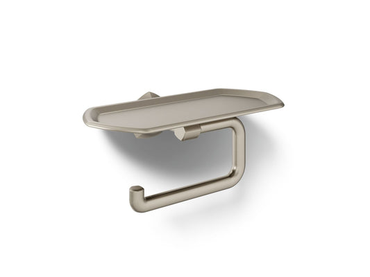 KOHLER K-27128-BN Occasion Toilet paper holder with tray - Vibrant Brushed Nickel