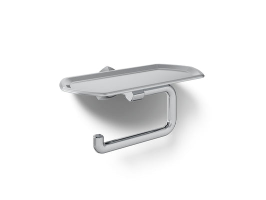 KOHLER K-27128-CP Occasion Toilet paper holder with tray - Polished Chrome