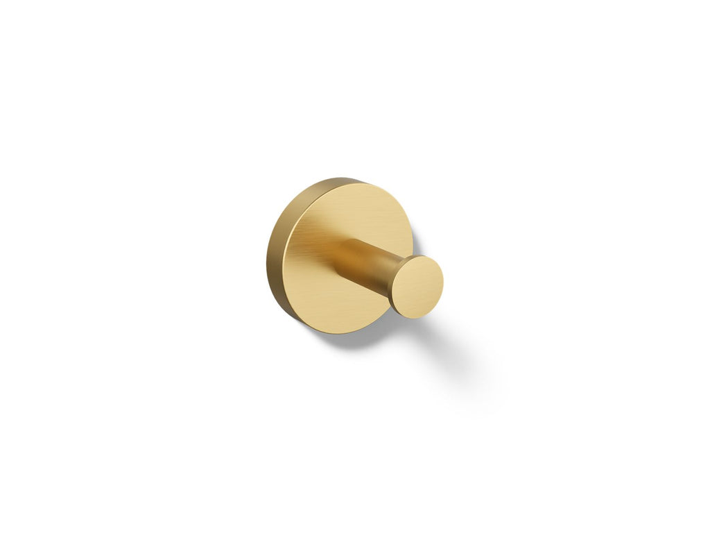 KOHLER K-27290-2MB Elate Robe Hook - Vibrant Brushed Moderne Brass