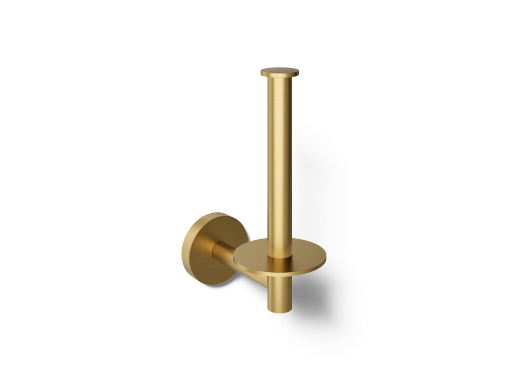 KOHLER K-27293-2MB Elate Vertical Toilet Paper Holder - Vibrant Brushed Moderne Brass