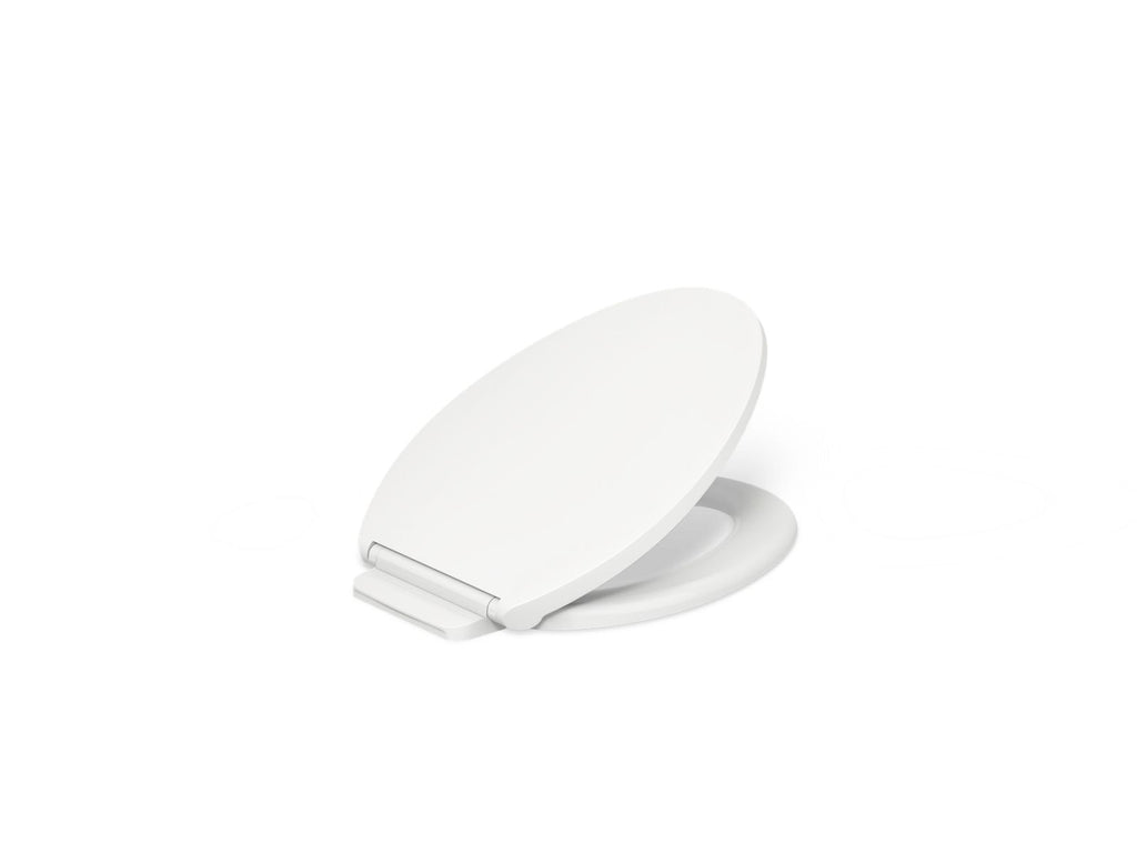 KOHLER K-27331-0 Glissade Readylatch Quiet-Close Elongated Toilet Seat - White