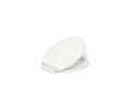 KOHLER K-27332-0 Glissade Readylatch Quiet-Close Round-Front Toilet Seat - White