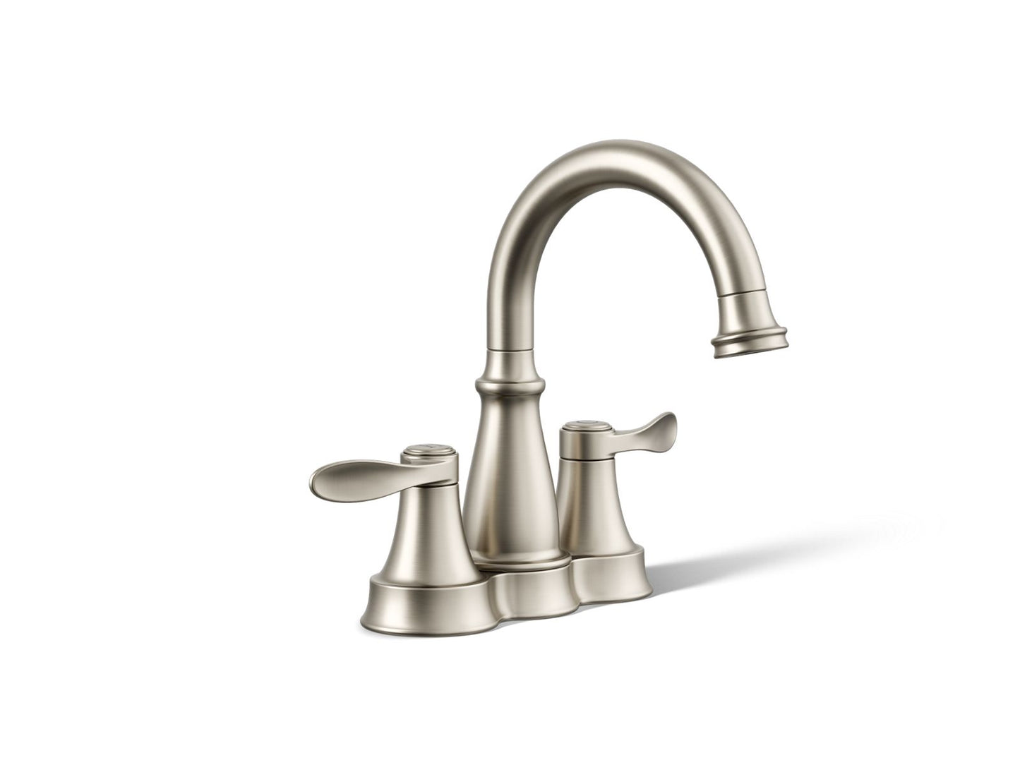 KOHLER K-27378-4-BN Bellera Centerset Bathroom Sink Faucet, 1.2 Gpm In Vibrant Brushed Nickel