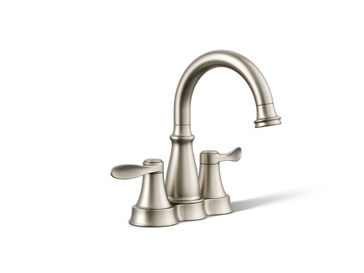 KOHLER K-27378-4N-BN Bellera Centerset Bathroom Sink Faucet, 0.5 Gpm - Vibrant Brushed Nickel