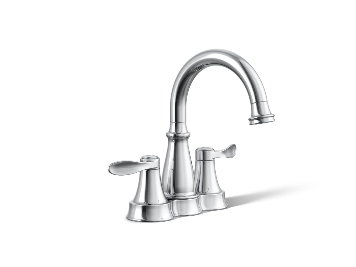KOHLER K-27378-4N-CP Bellera Centerset Bathroom Sink Faucet, 0.5 Gpm - Polished Chrome