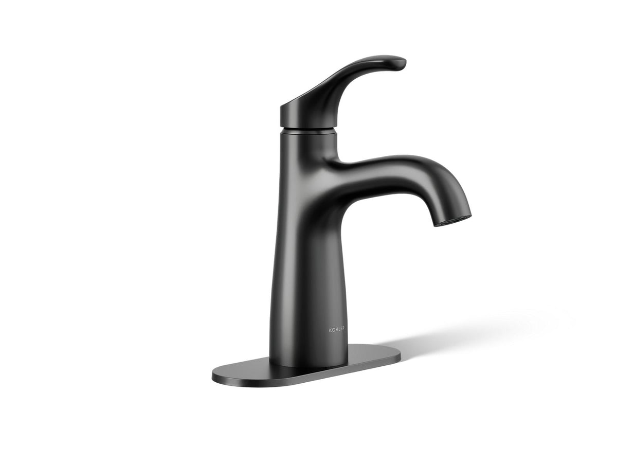 KOHLER K-27389-4N-BL Simplice Single-Handle Bathroom Sink Faucet, 0.5 Gpm - Matte Black