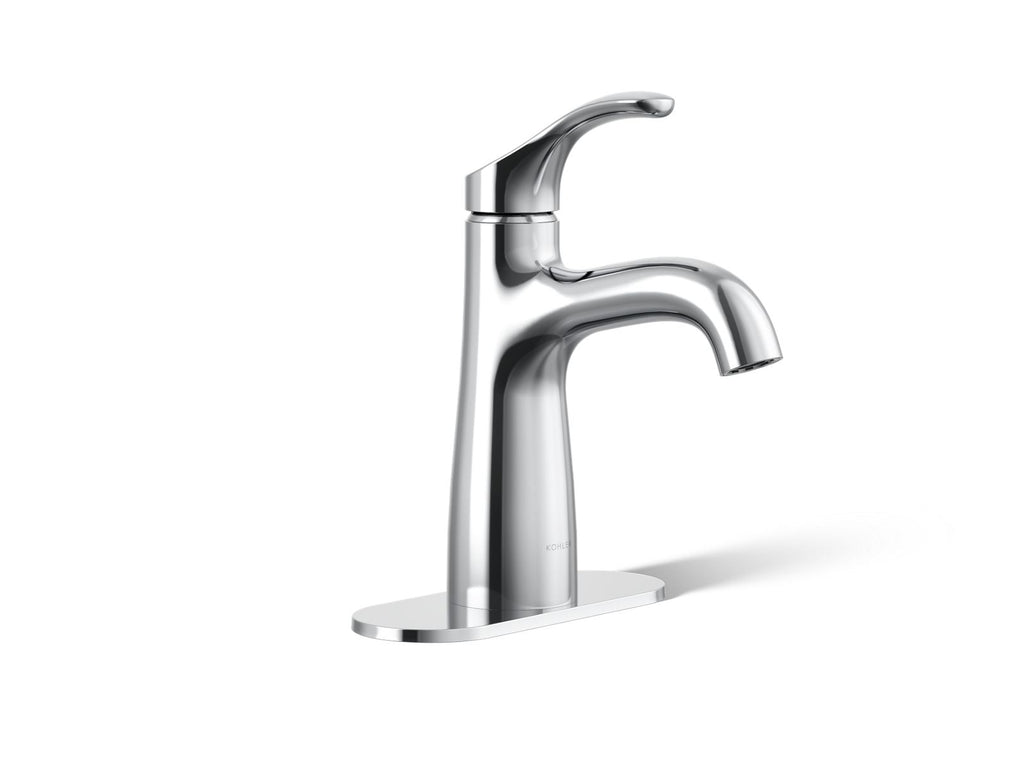 KOHLER K-27389-4N-CP Simplice Single-Handle Bathroom Sink Faucet, 0.5 Gpm - Polished Chrome