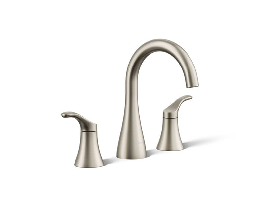 KOHLER K-27390-4-BN Simplice Widespread Bathroom Sink Faucet, 1.2 Gpm In Vibrant Brushed Nickel