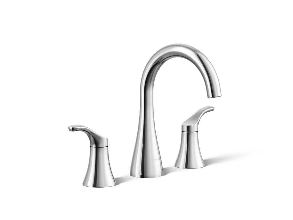 KOHLER K-27390-4N-CP Simplice Widespread Bathroom Sink Faucet, 0.5 Gpm - Polished Chrome