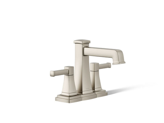 KOHLER K-27398-4-BN Riff Centerset Bathroom Sink Faucet, 1.2 Gpm In Vibrant Brushed Nickel