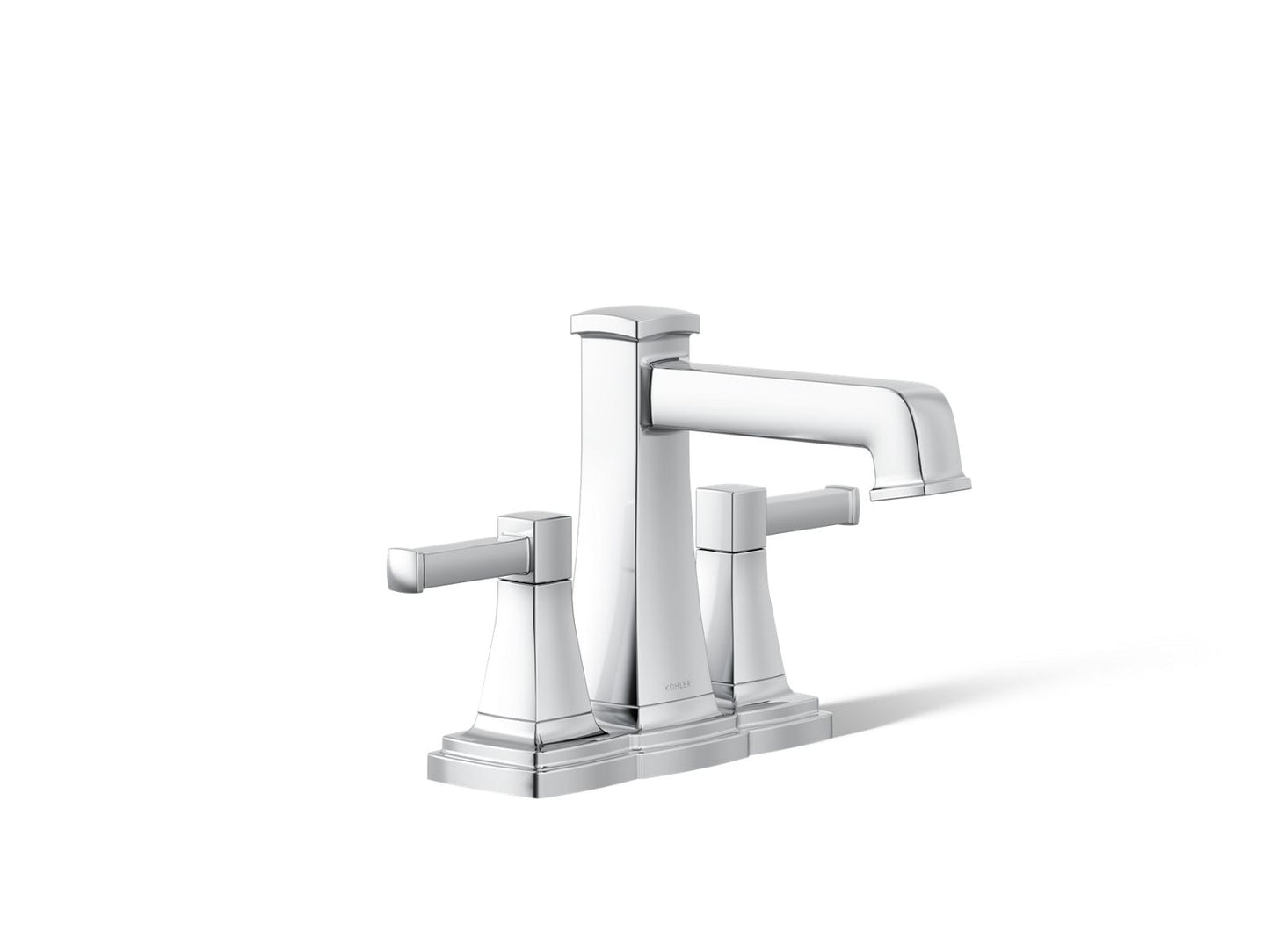 KOHLER K-27398-4-CP Riff Centerset Bathroom Sink Faucet, 1.2 Gpm In Polished Chrome