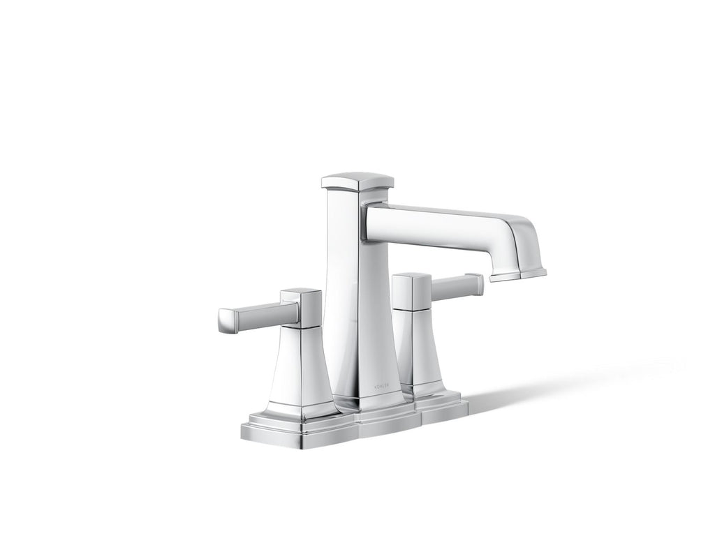KOHLER K-27398-4N-CP Riff Centerset Bathroom Sink Faucet, 0.5 Gpm - Polished Chrome