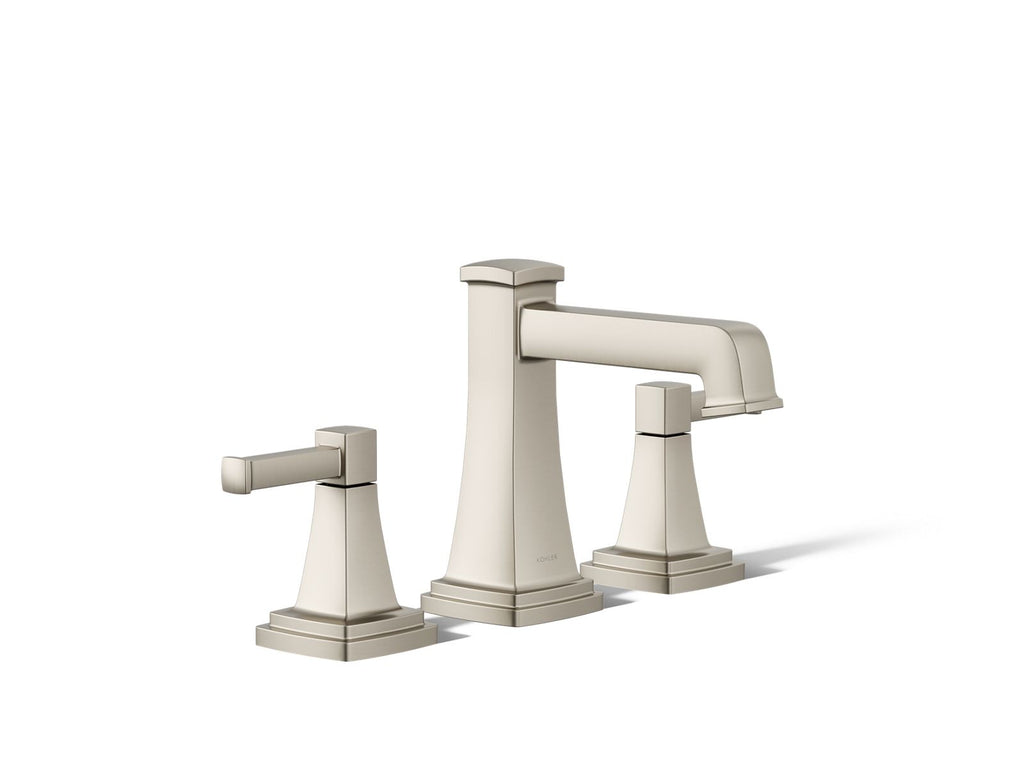 KOHLER K-27399-4-BN Riff Widespread Bathroom Sink Faucet, 1.2 Gpm - Vibrant Brushed Nickel