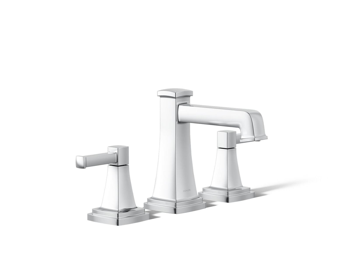 KOHLER K-27399-4-CP Riff Widespread Bathroom Sink Faucet, 1.2 Gpm - Polished Chrome