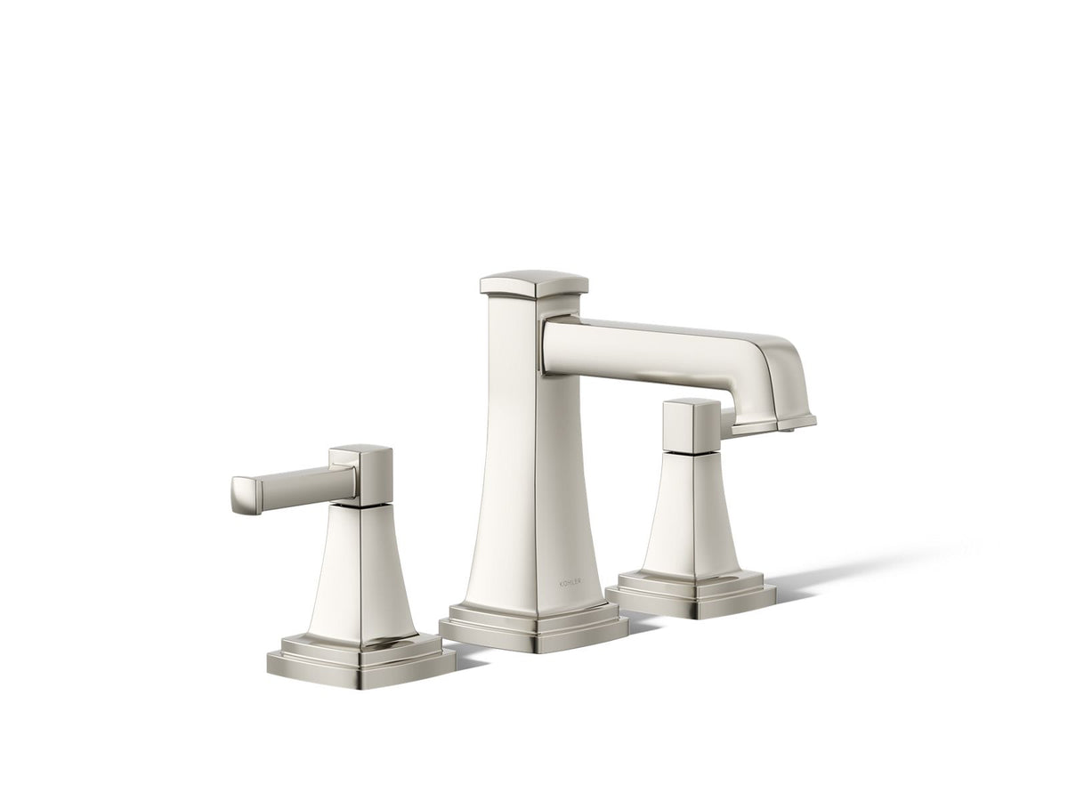 KOHLER K-27399-4-SN Riff Widespread Bathroom Sink Faucet, 1.2 Gpm - Vibrant Polished Nickel