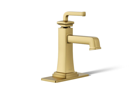 KOHLER K-27400-4-2MB Riff Single-Handle Bathroom Sink Faucet, 1.2 Gpm In Vibrant Brushed Moderne Brass