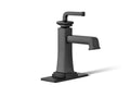 KOHLER K-27400-4-BL Riff Single-Handle Bathroom Sink Faucet, 1.2 Gpm - Matte Black