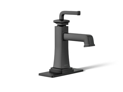 KOHLER K-27400-4-BL Riff Single-handle bathroom sink faucet, 1.2 gpm - Matte Black