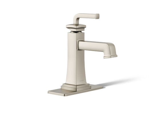 KOHLER K-27400-4-BN Riff Single-handle bathroom sink faucet, 1.2 gpm - Vibrant Brushed Nickel