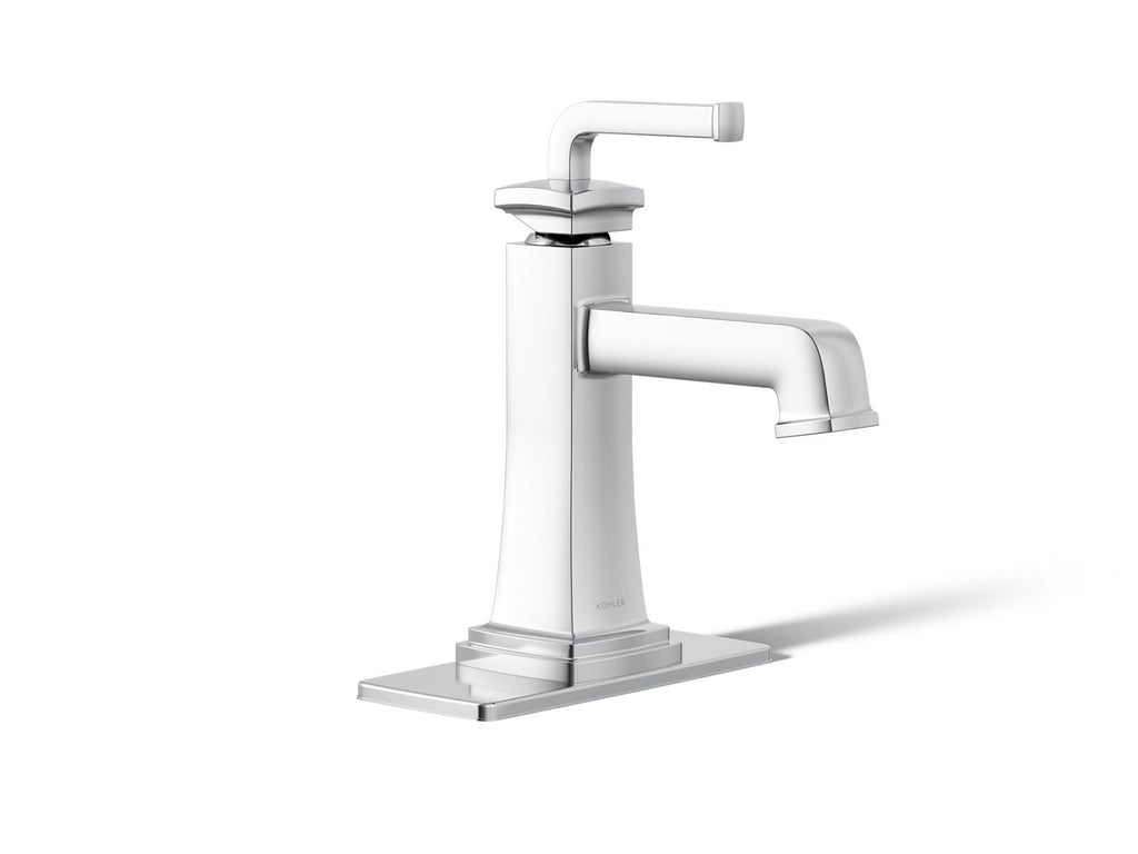 KOHLER K-27400-4-CP Riff Single-Handle Bathroom Sink Faucet, 1.2 Gpm - Polished Chrome