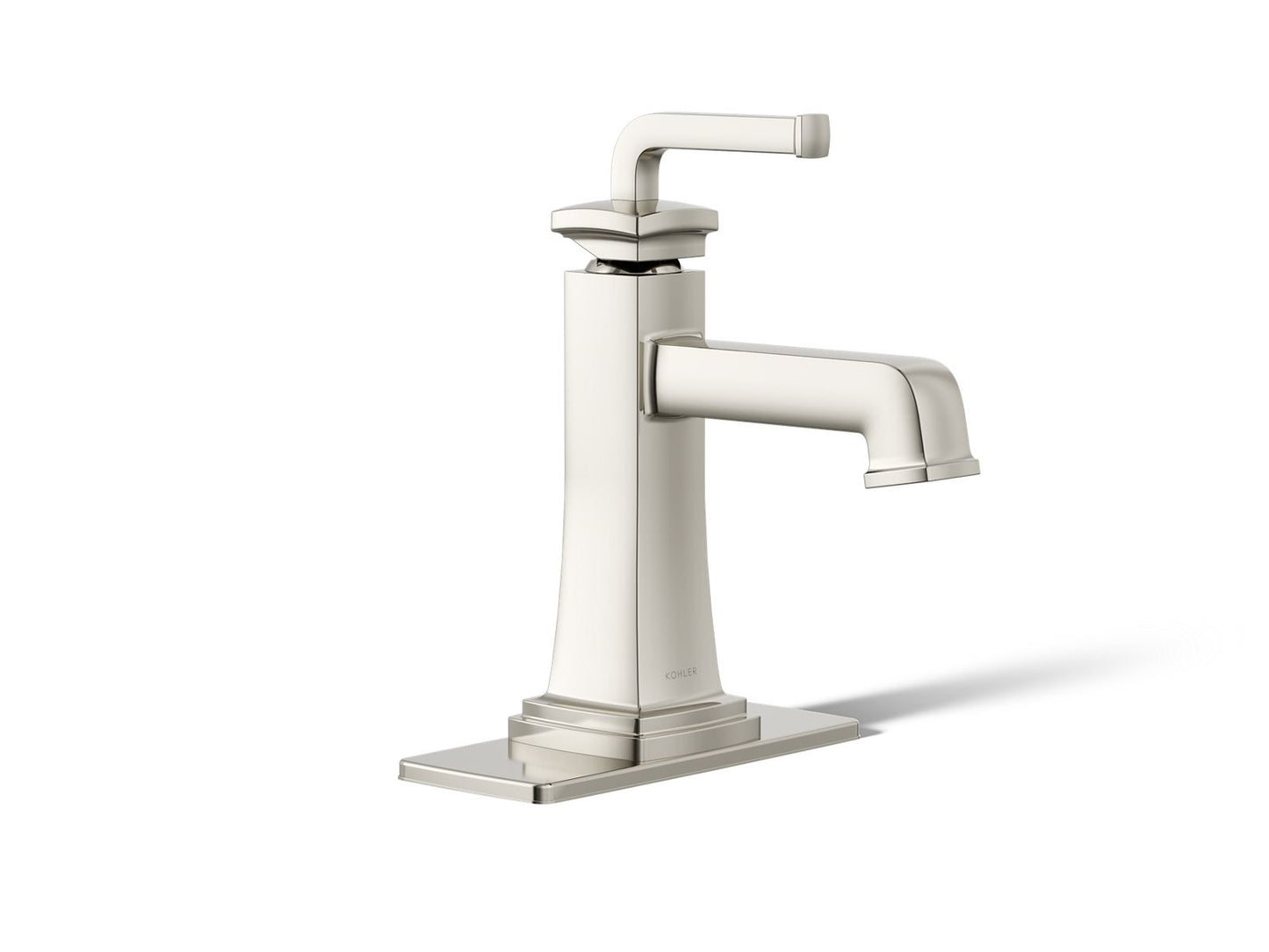 KOHLER K-27400-4-SN Riff Single-Handle Bathroom Sink Faucet, 1.2 Gpm In Vibrant Polished Nickel