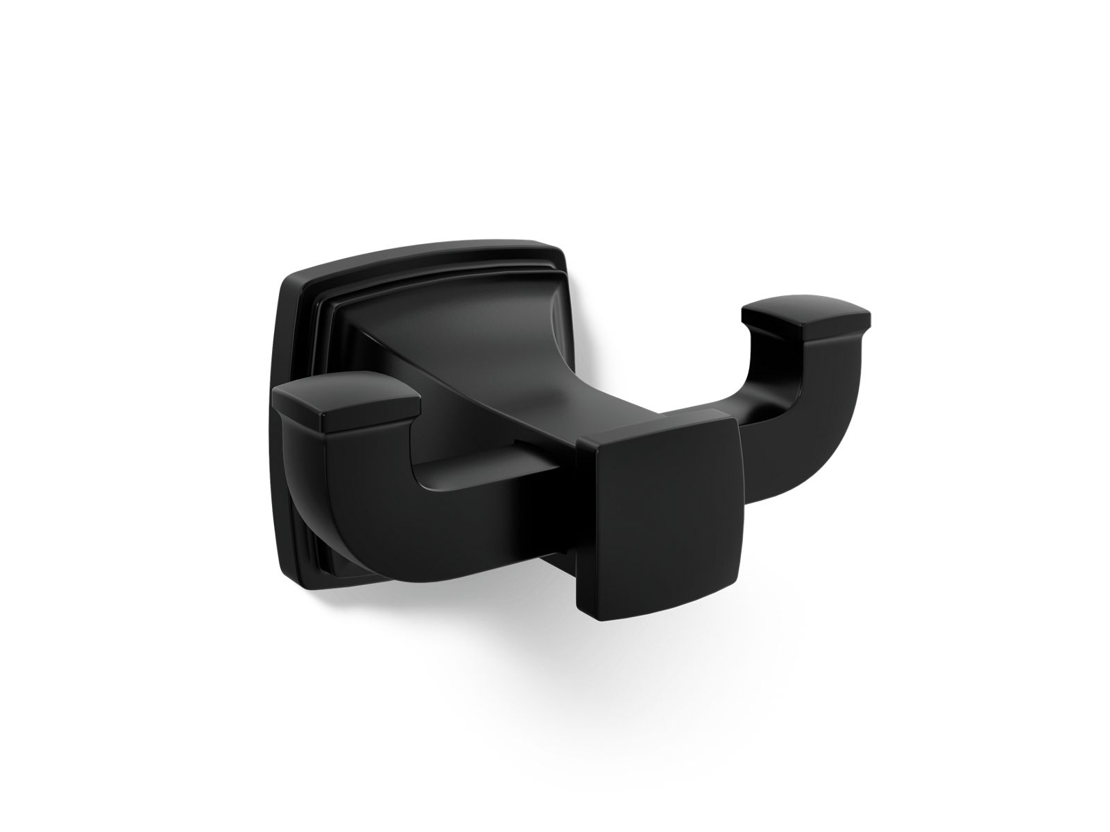 KOHLER K-27411-BL Riff Double Robe Hook - Matte Black