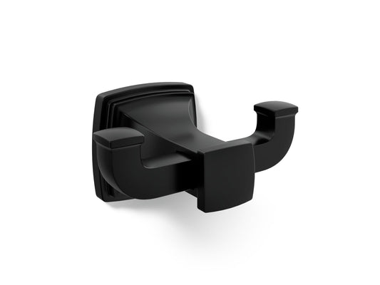 KOHLER K-27411-BL Riff Double robe hook - Matte Black