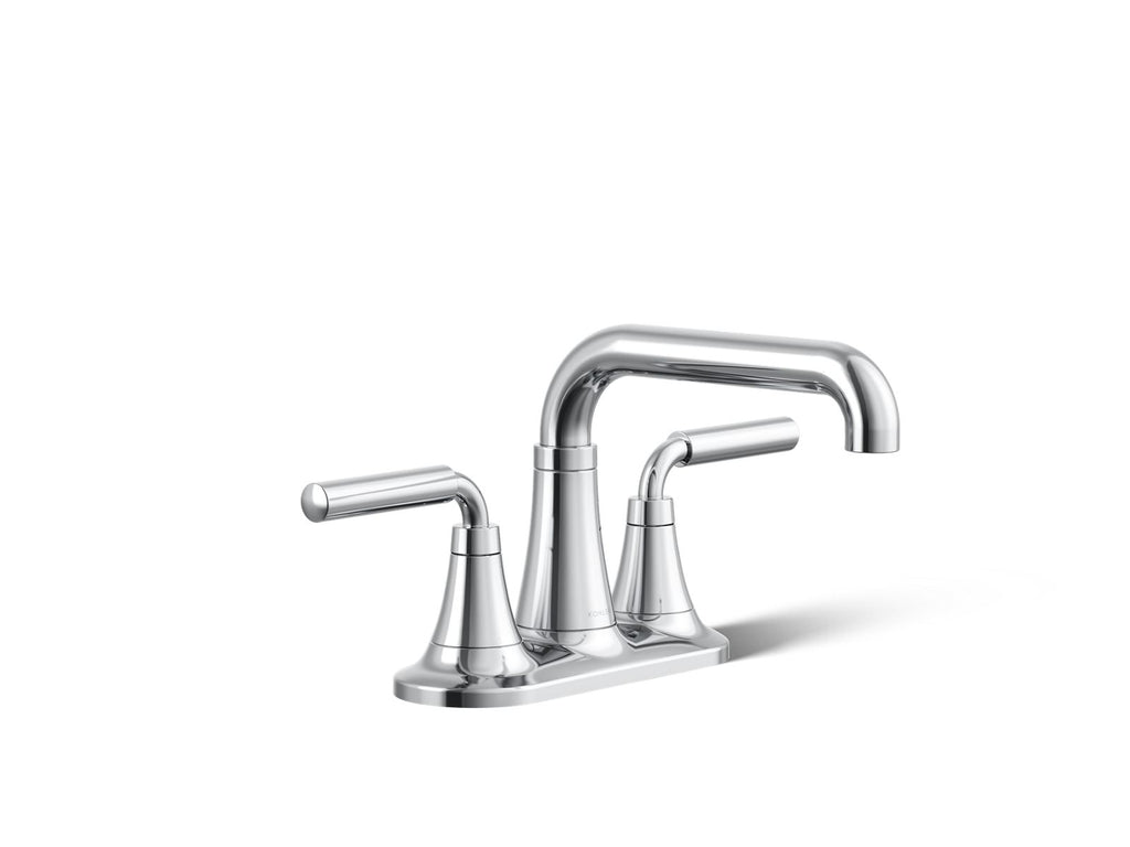 KOHLER K-27414-4N-CP Tone Centerset Bathroom Sink Faucet, 0.5 Gpm - Polished Chrome